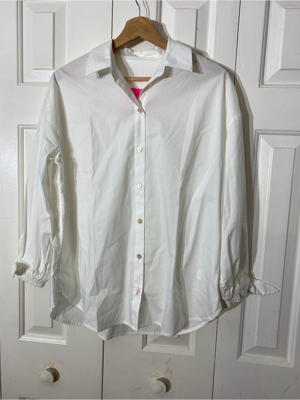 LILLY PULITZER LESIA RELAXED BUTTON DOWN RESORT WHITE